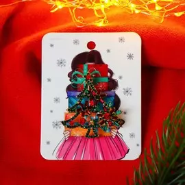 Брошь новогодняя