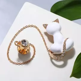 Брошь со значком на цепочке