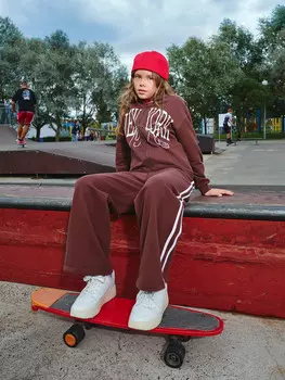 Брюки для девочек коричневые