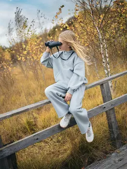 Брюки для девочек серые из коллекции «zakaзnik el’nya / заказник ельня»
