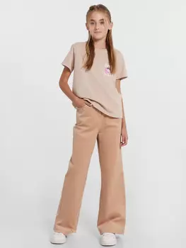 Брюки для девочек темно-бежевые