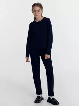 Брюки для девочек темно-синие