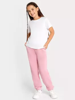 Брюки для девочек теплые джоггеры в розовом цвете