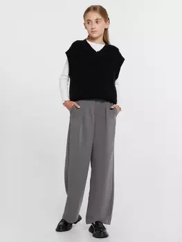 Брюки для девочек в сером цвете