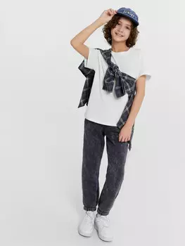 Брюки для мальчиков черные с обработкой эйсид