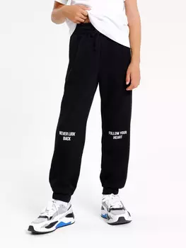 Брюки для мальчиков джоггеры в черном цвете