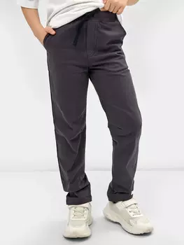 Брюки для мальчиков прямые в темно-сером цвете