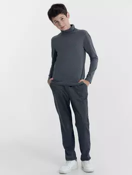 Брюки для мальчиков серые с паттерном