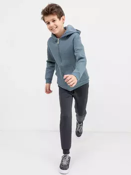 Брюки для мальчиков теплые в графитовом цвете