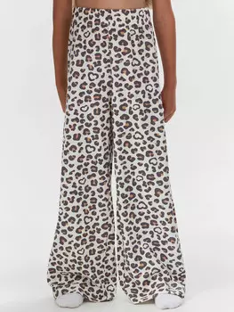 Брюки домашние для девочек леопардовые