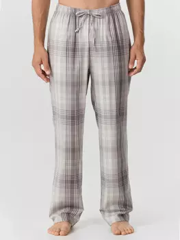 Брюки домашние мужские серые в клетку