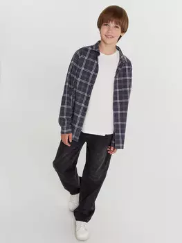 Брюки джинсовые для мальчиков в черном цвете