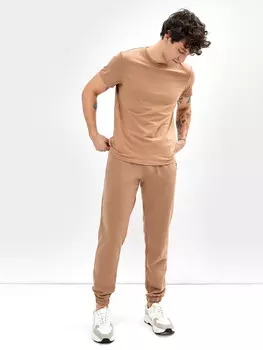 Брюки-джоггеры мужские в бежевом цвете