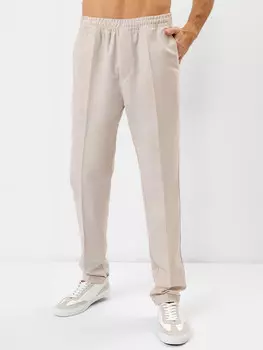 Брюки мужские белого цвета из премиального льна