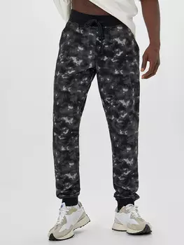 Брюки мужские черные с обработкой тай-дай