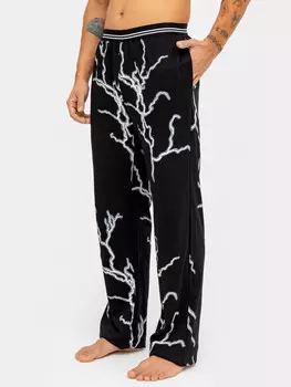 Брюки мужские черные с принтом