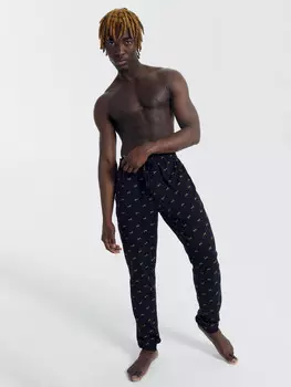 Брюки мужские черные с принтом