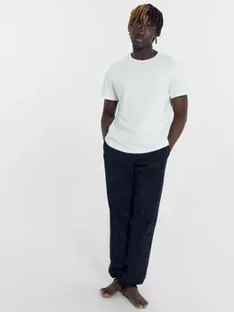 Брюки мужские фиолетовые с дизайнерским принтом