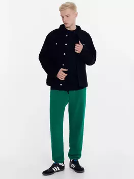 Брюки мужские в изумрудно-зеленом цвете