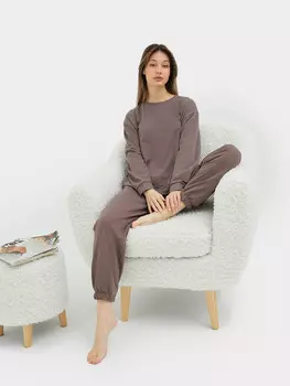 Брюки женские домашние в коричневом цвете