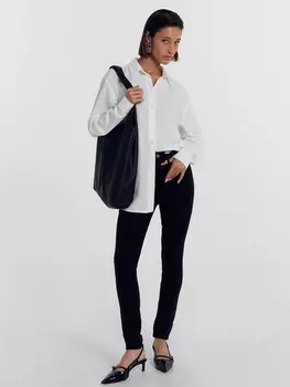 Брюки женские джинсовые jeggins в сером оттенке