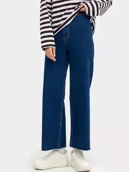 Брюки женские джинсовые синие