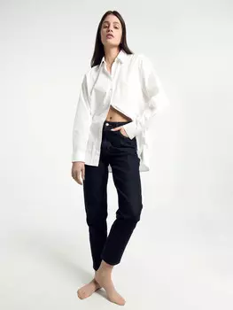 Брюки женские джинсовые темно-синие