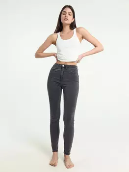 Брюки женские джинсовые в светло-сером цвете