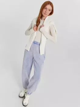 Брюки женские голубые с эффектом