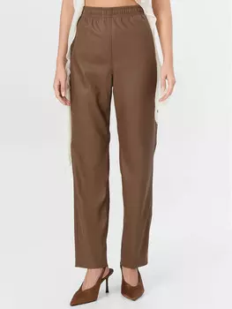 Брюки женские коричневые кожаные