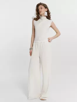 Брюки женские кремовые