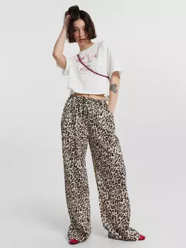 Брюки женские леопардовые