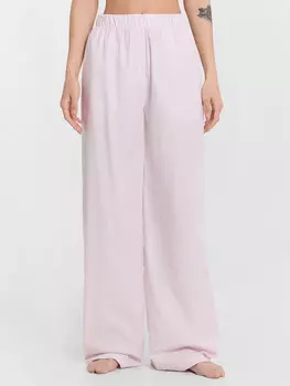 Брюки женские розовые в полоску