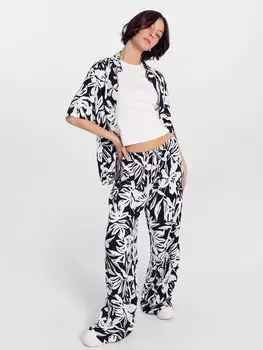 Брюки женские с цветочным принтом