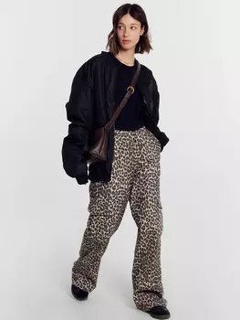 Брюки женские с леопардовым принтом