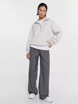 Брюки женские серые с паттерном