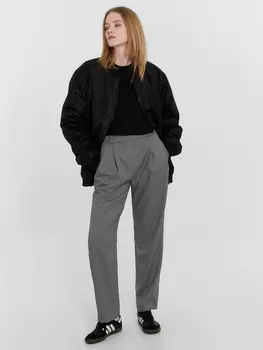 Брюки женские серые с паттерном