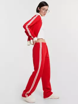 Брюки женские спортивные красные