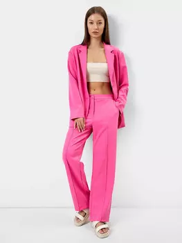 Брюки женские свободные в ярко-розовом цвете