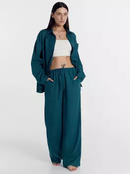 Брюки женские в изумрудном цвете