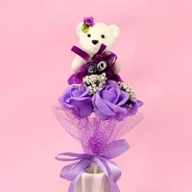 Букет с мишкой