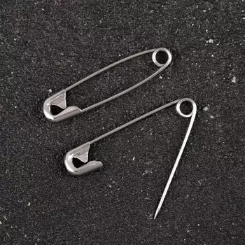 Булавки английские, 28 мм, 100 шт, цвет серебряный