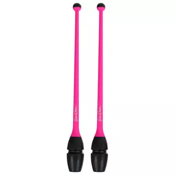Булавы для художественной гимнастики вставляющиеся grace dance, 46 см, цвет розовый/черный