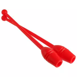 Булавы гимнастические 35 см, 140 гр (пара), цвет красный