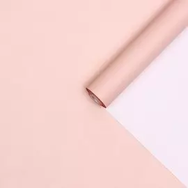 Бумага крафт, двусторонняя, белый-кофейный, 0,55 х 10 м