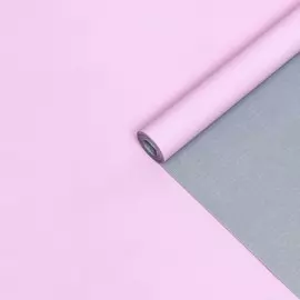 Бумага крафт двусторонняя, серый-розовый, 0,55 х 10 м