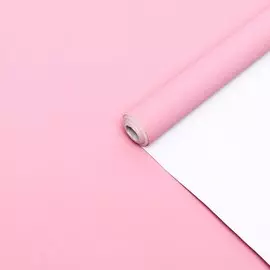 Бумага упаковочная крафт, двухсторонняя, белый-нежно розовый, 0.6 х 10 м, 70 гр/м²