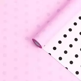 Бумага упаковочная крафт, двухсторонняя, бисер черный, 0.6 х 10 м, 70 г/м²