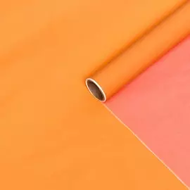 Бумага упаковочная тишью двухсторонняя, персиковая, нежно-розовая, 0,6 х 10 м