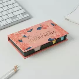 Бумажный блок в пластиковом футляре